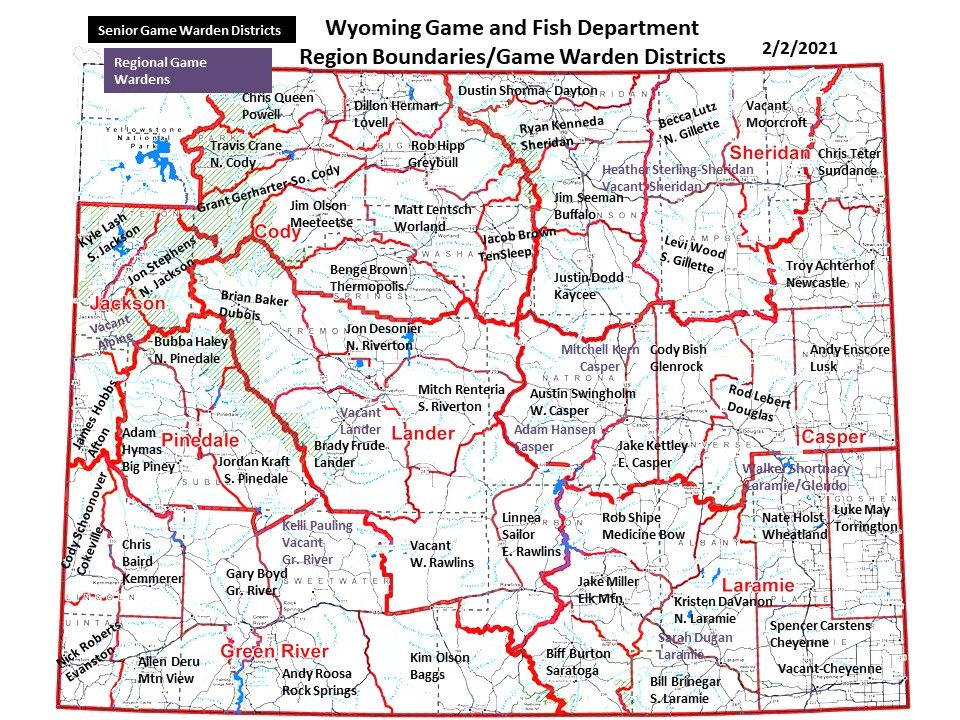 Wyoming Game and Fish Department Warden contact info