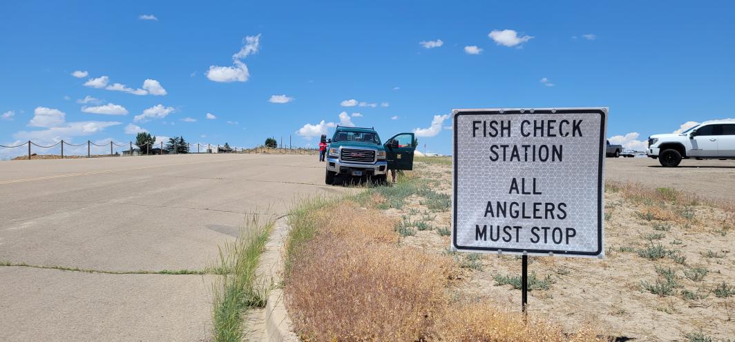 Angler check station at Flaming Gorge