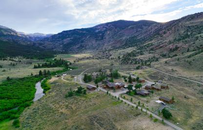 Whiskey Mountain Conservation Camp, drone shot