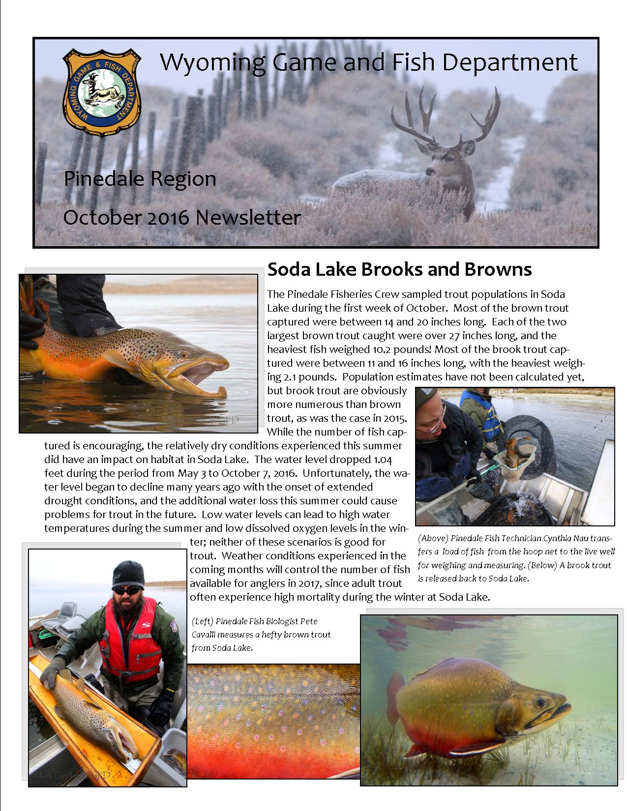 Wyoming Game and Fish Department - Pinedale Region