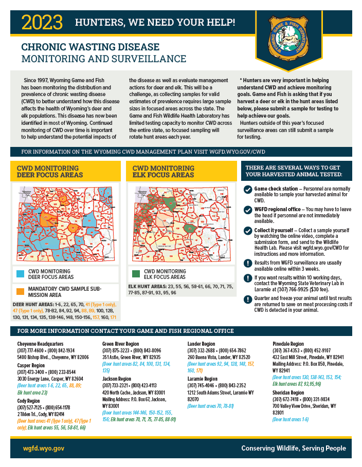 Wyoming Game and Fish Department - Chronic Wasting Disease in Wyoming  Wildlife