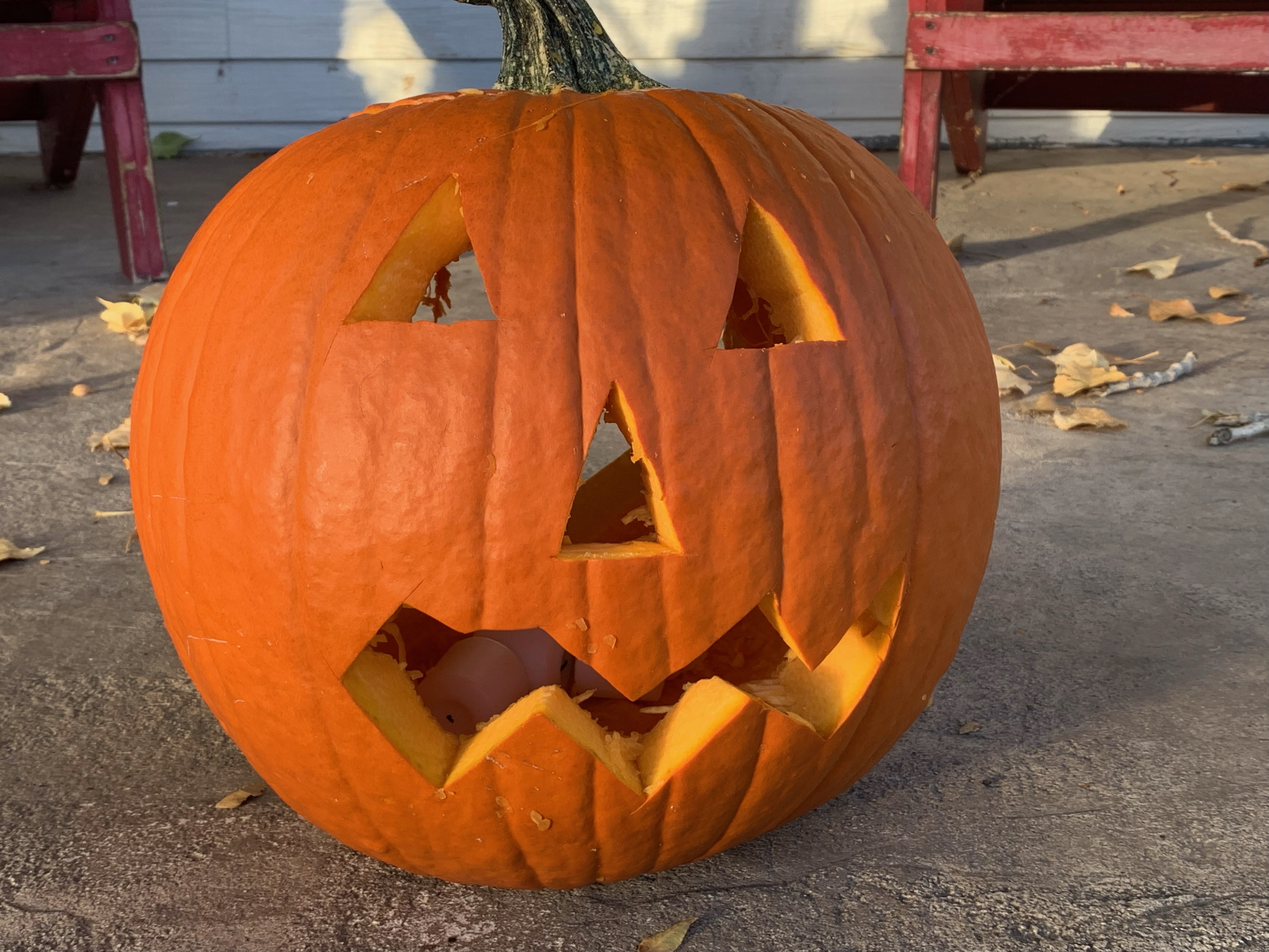 Toss your pumpkins in the trash