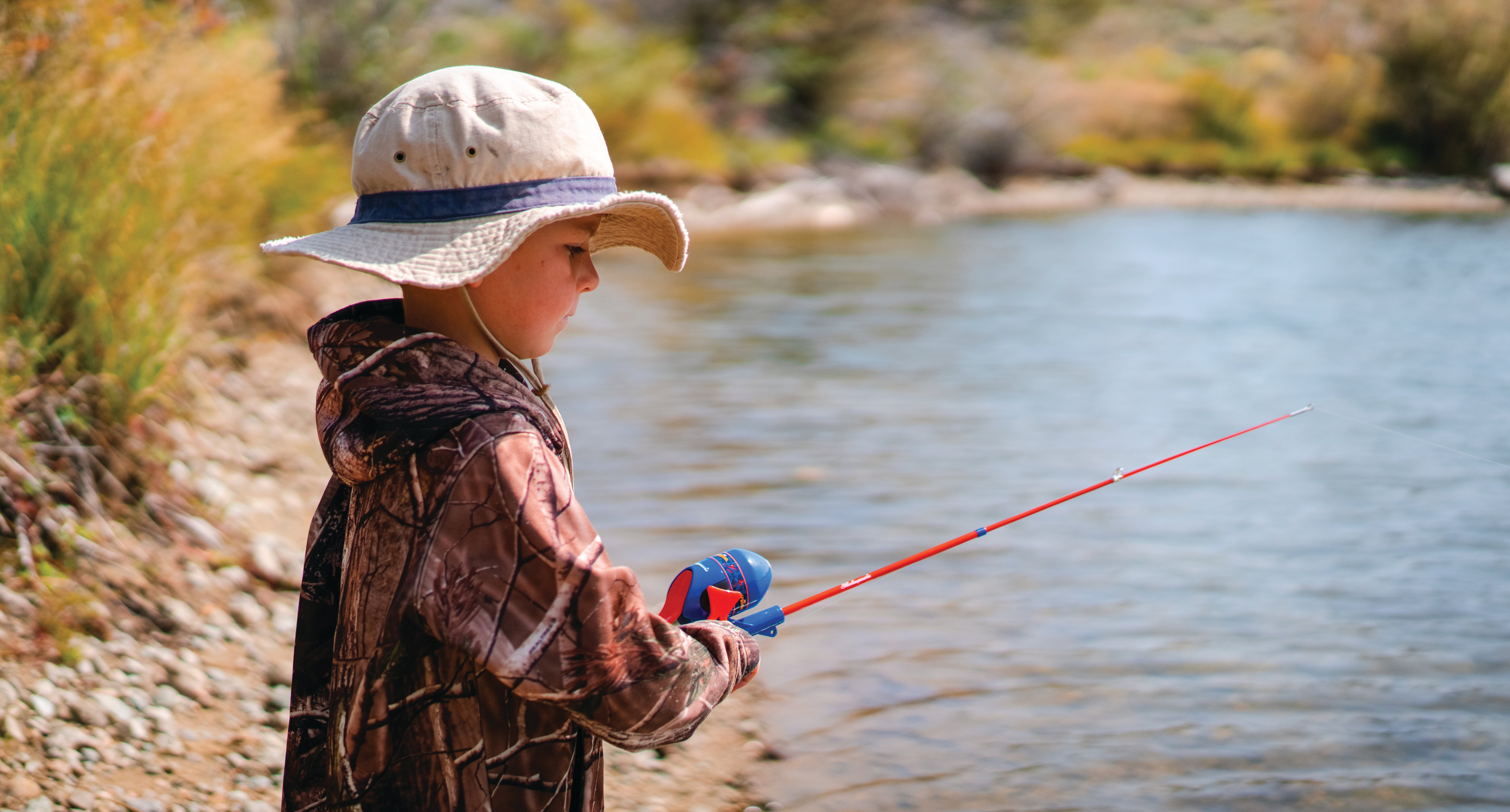 A young angler seeks a bite at the CCC Ponds in the Pinedale Region.