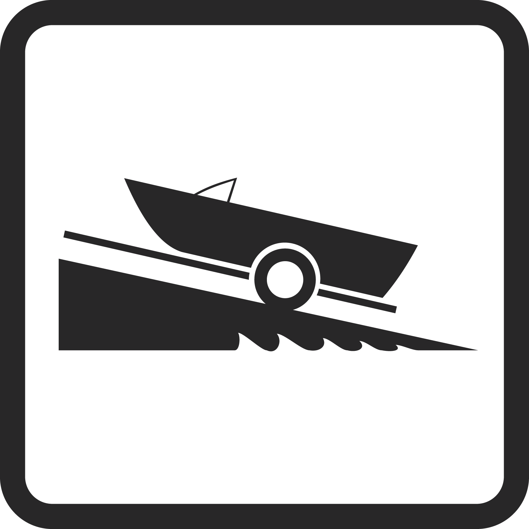 Boat ramp icon