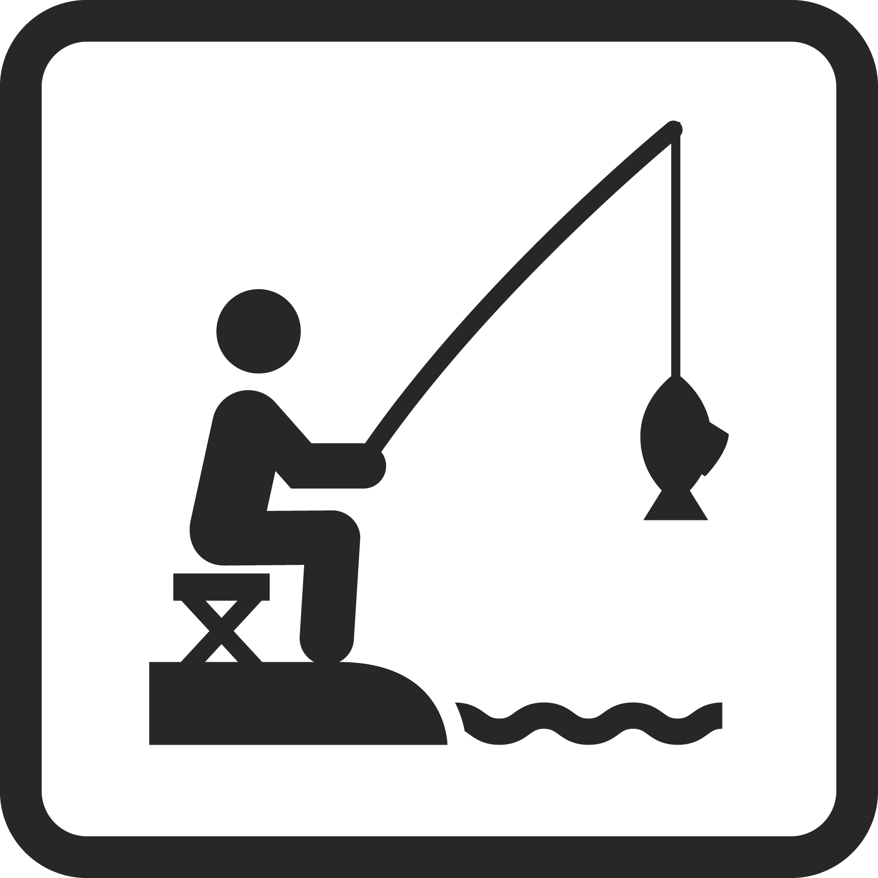 Fishing pier icon