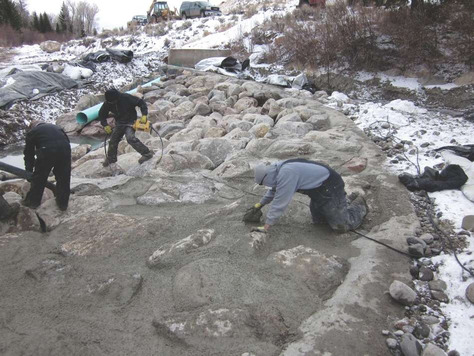 Construction of a rock ramp can be a solution for fish passage at irrigation diversions.