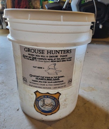 Wing barrel example, 5-gallon bucket 