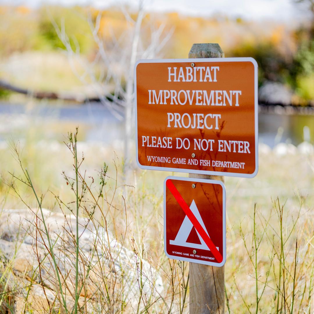 Habitat improvement project sign