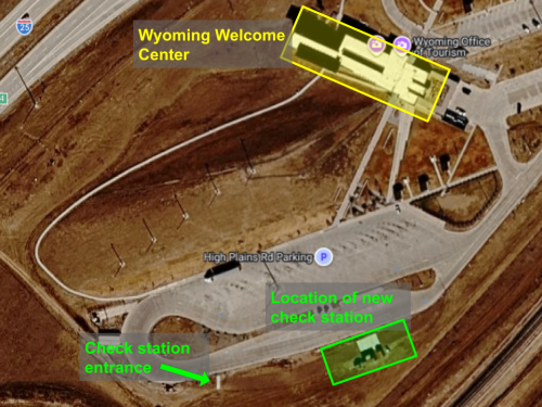 Map of new check station entrance