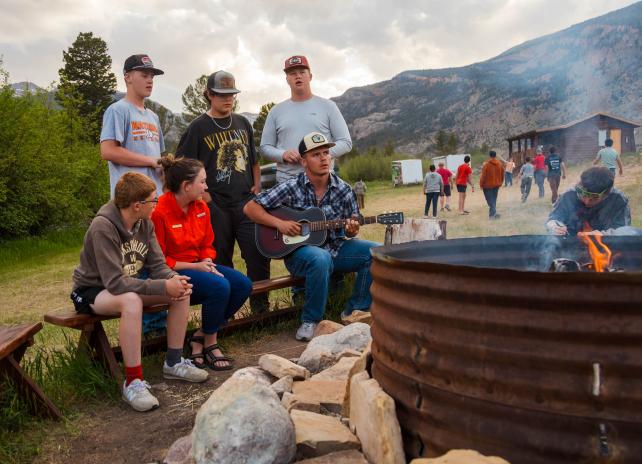Boys at youth camp
