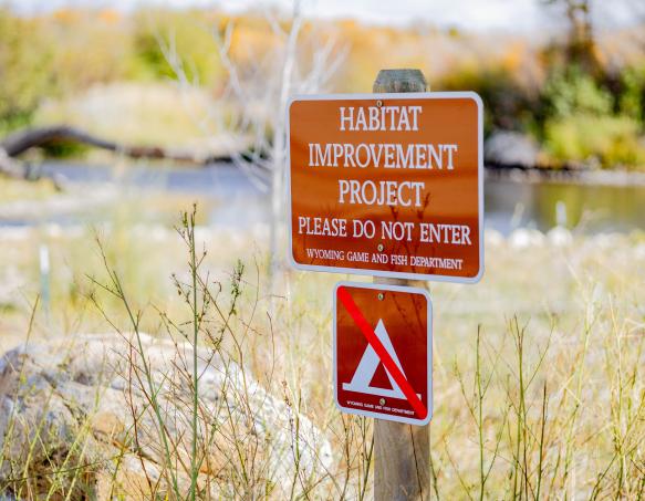 Habitat improvement project sign