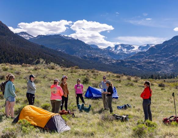 BOW participants camping