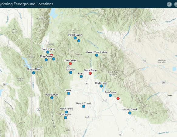 Wyoming Feedgrounds Map