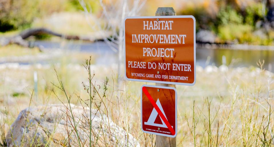 Habitat improvement project sign