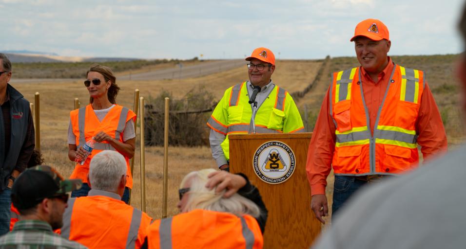 September 2025 Kemmerer wildlife crossing ground breaking