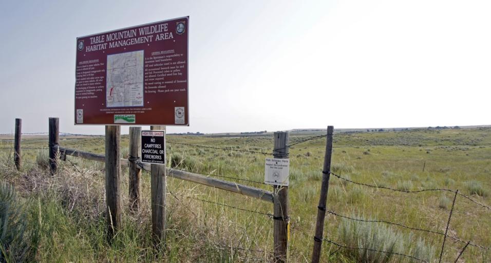 Information sign at Table Mountain WHMA