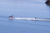 Boat recreation on Boysen Reservoir