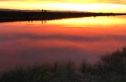 Leazenby Lake Public access area at sunset.