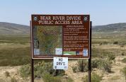 An informational sign for the Bear River Divide PAA