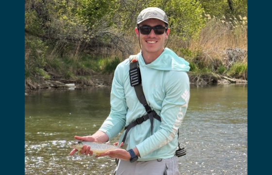 angler on the NPR with a fish