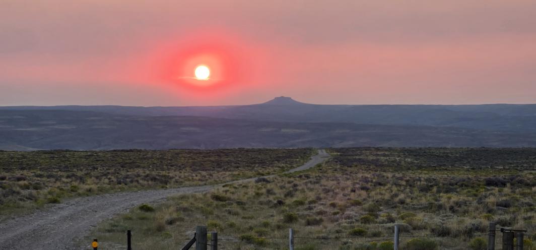 Sunrise over Pilot Butte