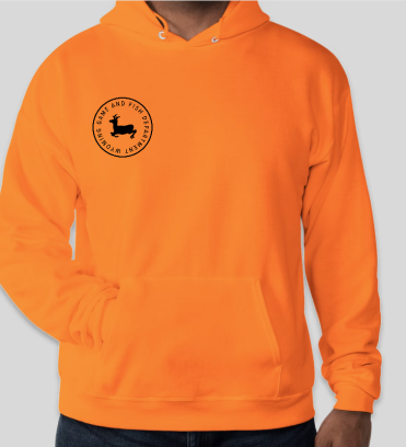 Orange Wyoming Wildlife Hoodie