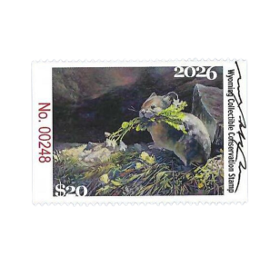 2026 Signed Conservation Art Show stamp featuring Pika