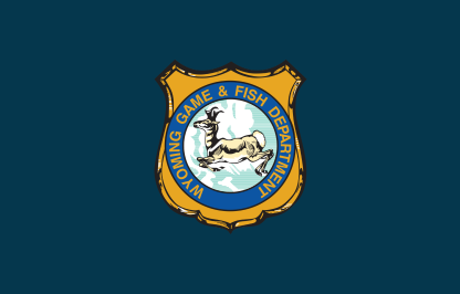 Wyoming Game and Fish Department Shield Shield on formal blue
