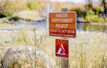 Habitat improvement project sign