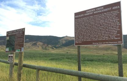 Amsden Creek WHMA signs