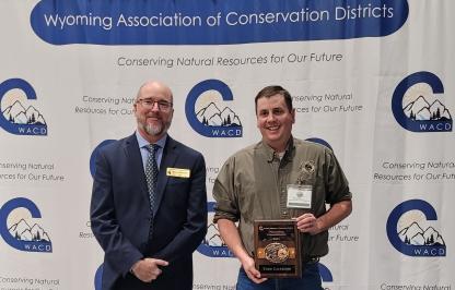 Todd Caltrider with award