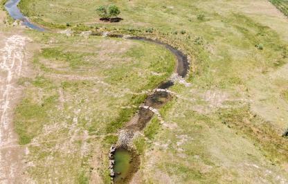 2026 Laramie Region Landowner of the Year Drone photo of creek