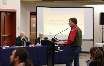Game and Fish employee presenting to the Commission