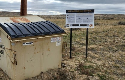 Big game carcass dumpster