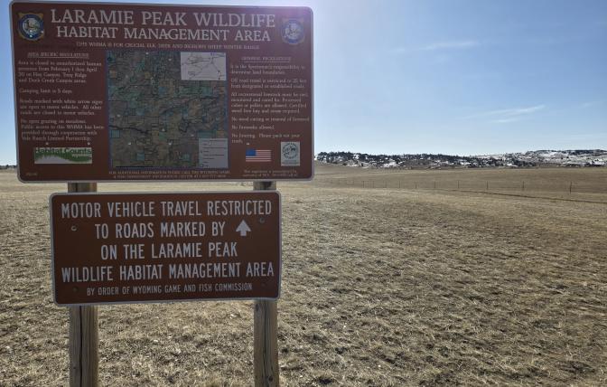 Laramie Peak WHMA Access Area Sign