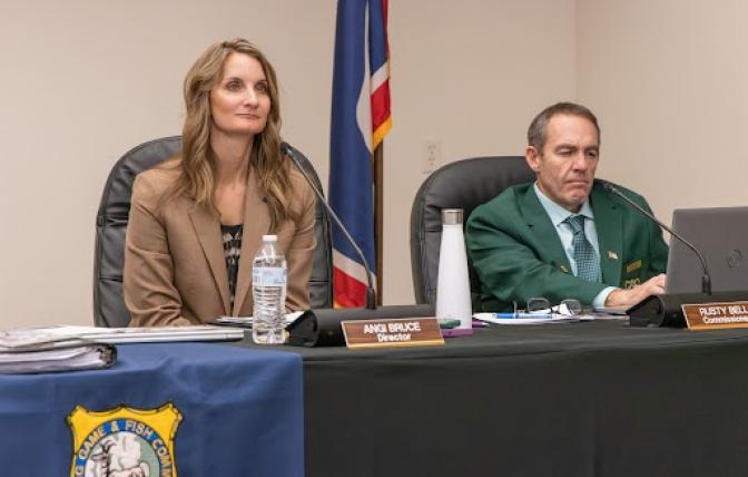 Director Angi Bruce at Commission Meeting