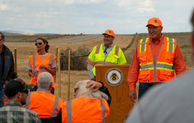 September 2025 Kemmerer wildlife crossing ground breaking
