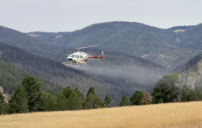 Aerial spraying on Kerns WHMA
